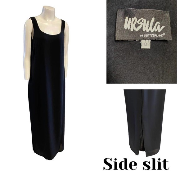 1980s Black Sequin Long Dress Set by Ursula / Medium * - Picture 4 of 4